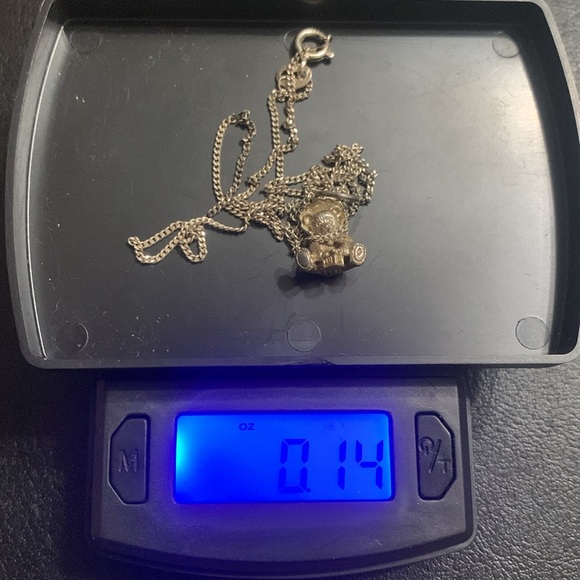 Sterling Silver .925 Cherish Teddies 3D pendant necklace .14g - Picture 7 of 8